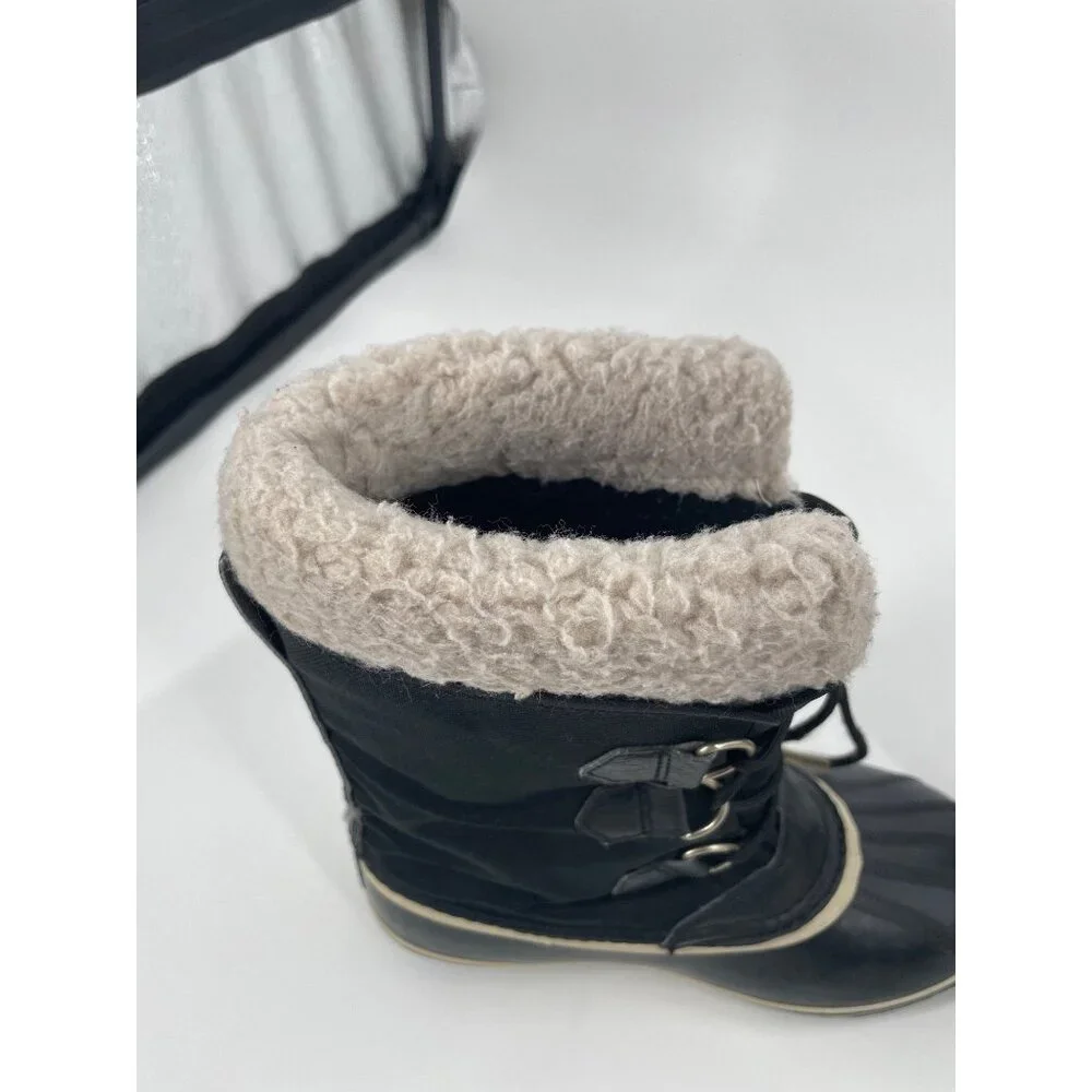 Sorel Yoot Pac Womens Waterproof Winter Snow Boots 5 Faux Fur Insulated Black